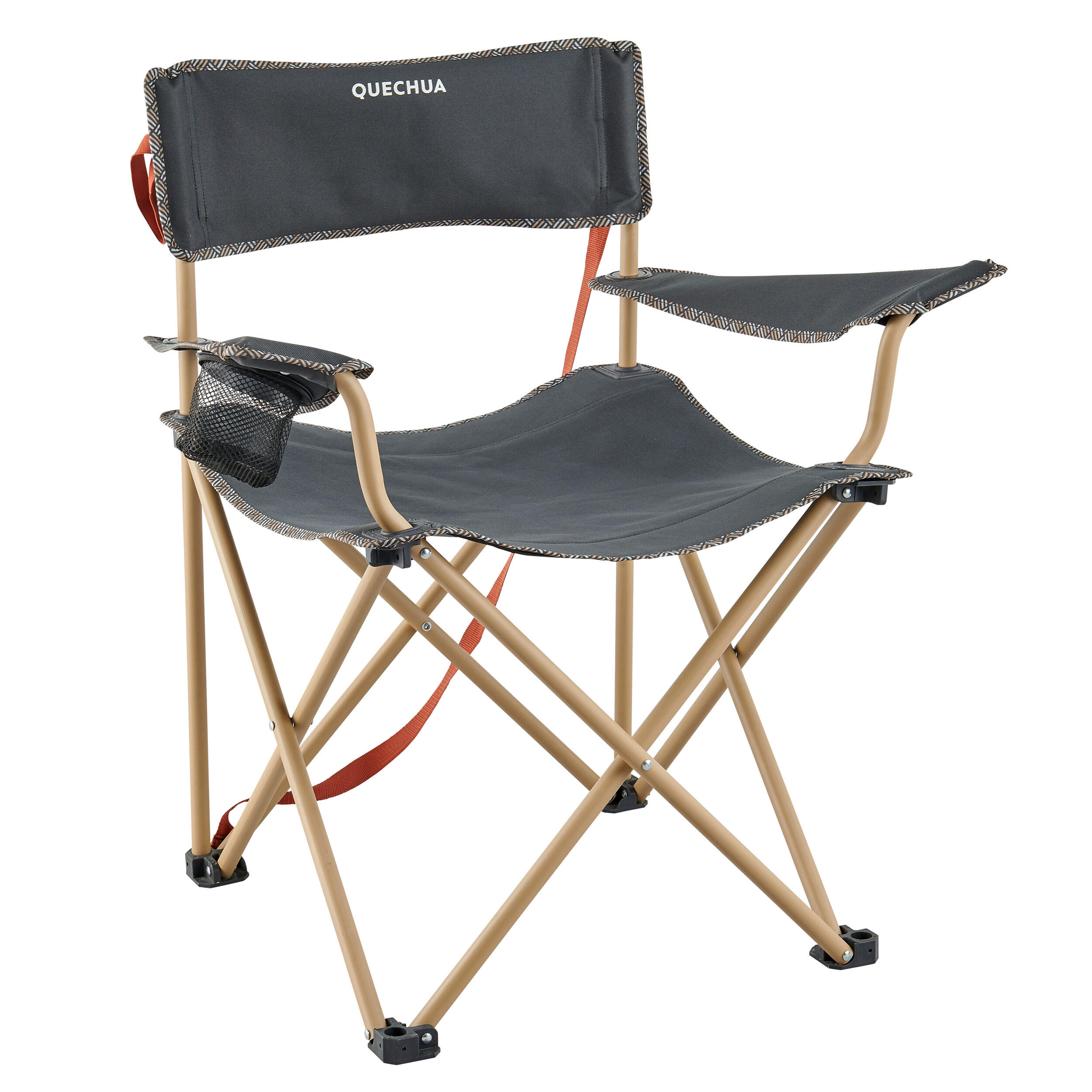 QUECHUA GRAND FAUTEUIL PLIANT GRIS POUR LE CAMPING | Decathlon